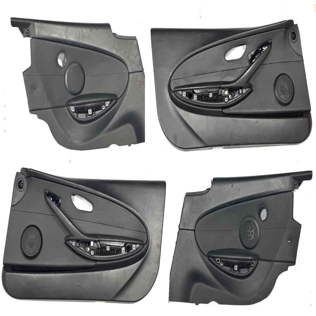 04-10 BMW E63 E64 645 650 M6 Black Door Panels Cards Front Rear Left Right OEM